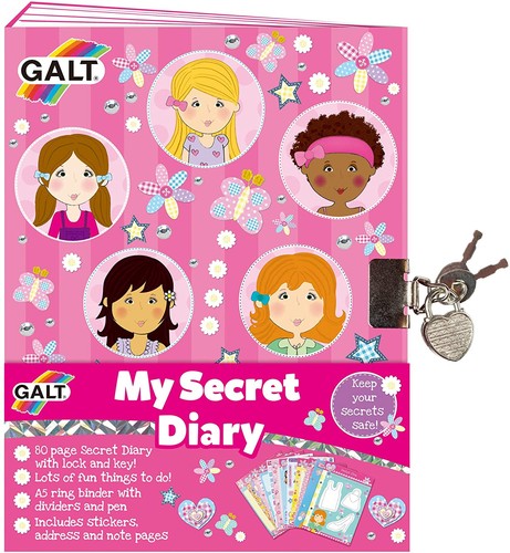 Secret diary with lock and - secret,