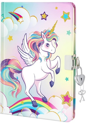 Unicorn glitter journal - glitter,